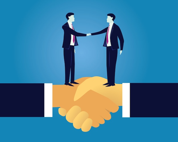 Premium Vector | Business deal agreement partnership concept