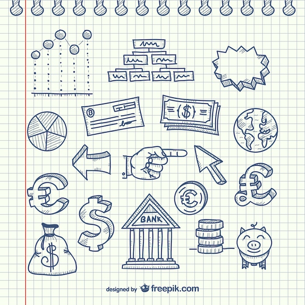 Download Business doodle pack Vector | Free Download