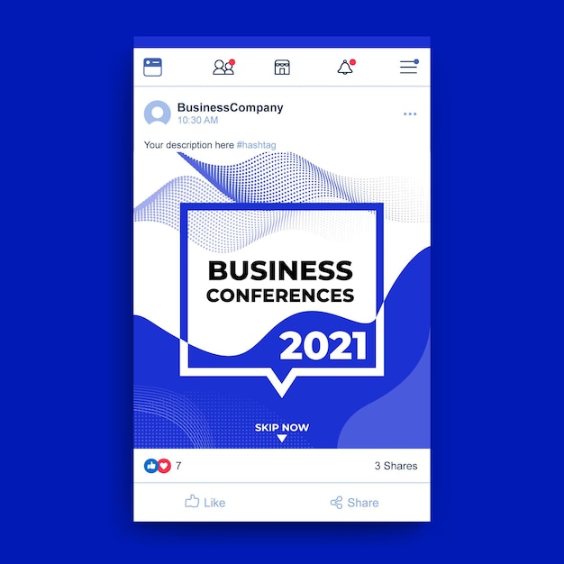 Free Vector Business Facebook Post Template