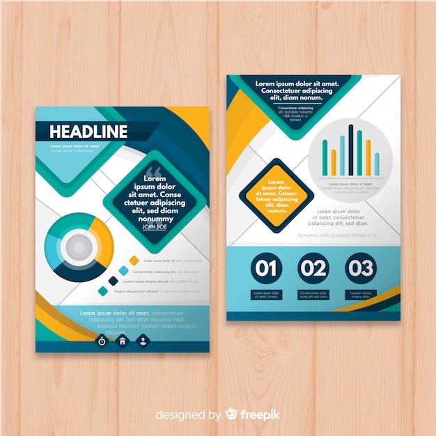 Free Vector | Business flyer template with modern style