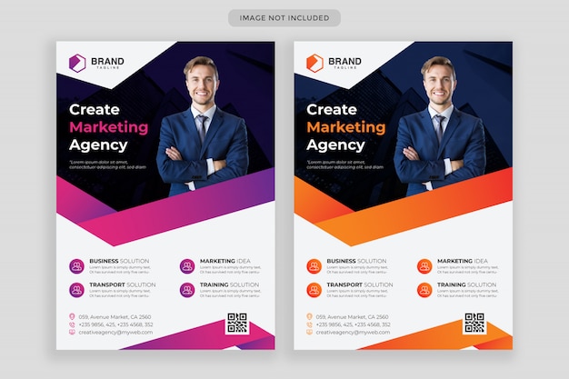 Premium Vector Business Flyer Template With Photo