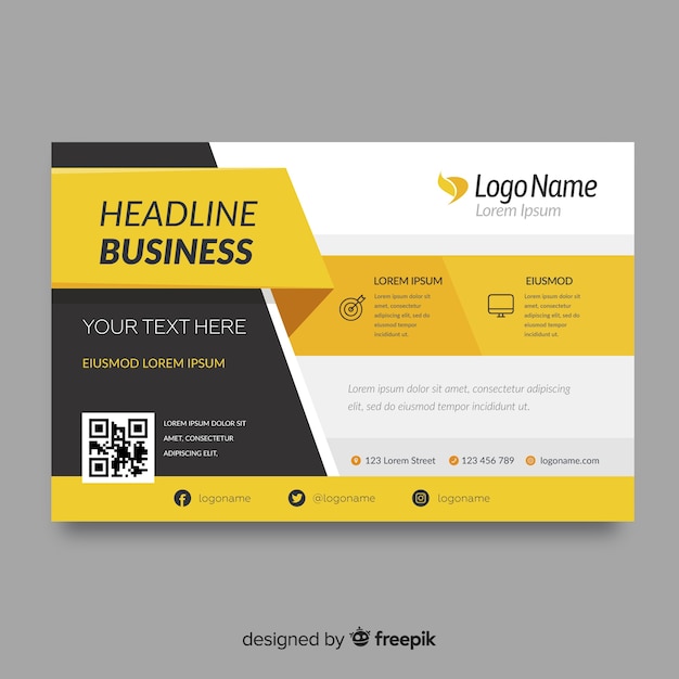 Download Free Business Flyer Template Free Vector Use our free logo maker to create a logo and build your brand. Put your logo on business cards, promotional products, or your website for brand visibility.