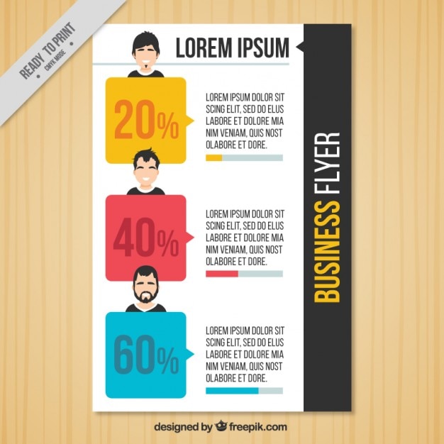 Free Vector Business Flyer With People free-vector-business-flyer-with-people