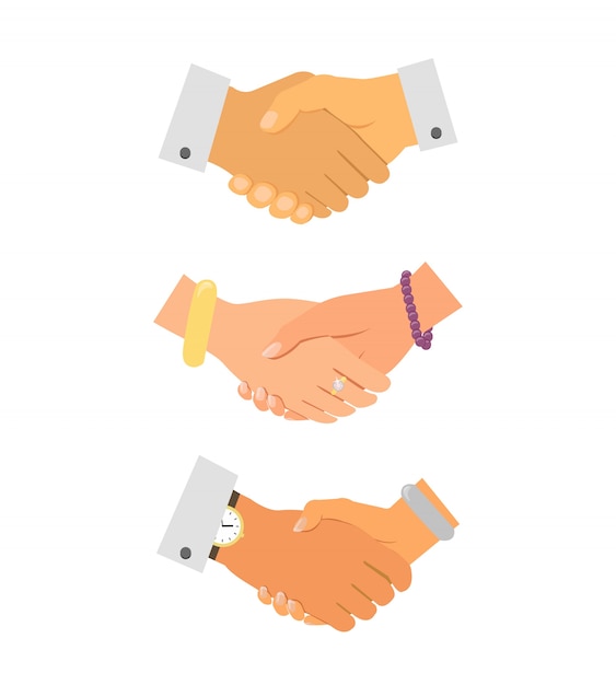 Business handshake iconset