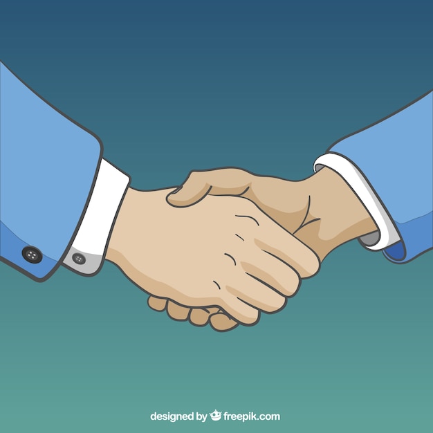 Business handshake illustration