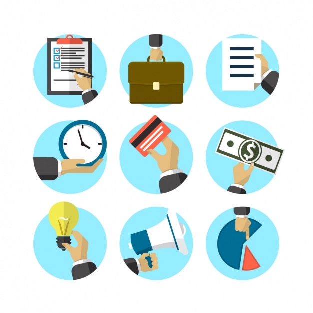 Download Free Vector | Business icons collection