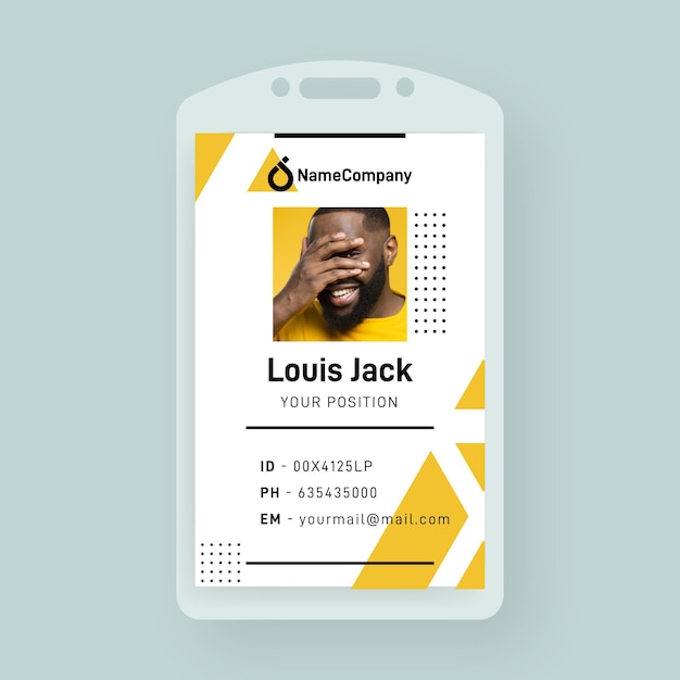 id card design template psd free download