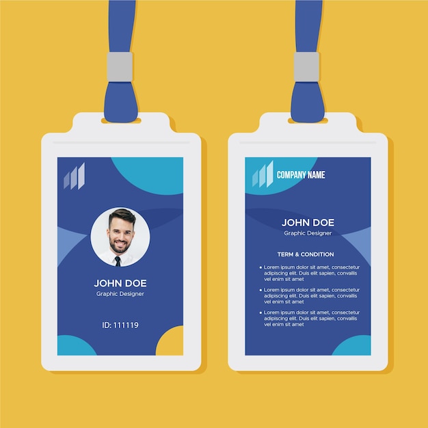 company id card template psd free download