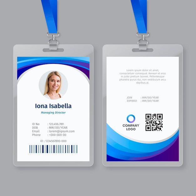 Free Vector | Business id card template