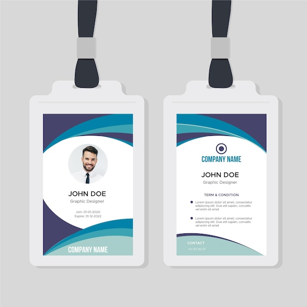 Business id card template | Free Vector