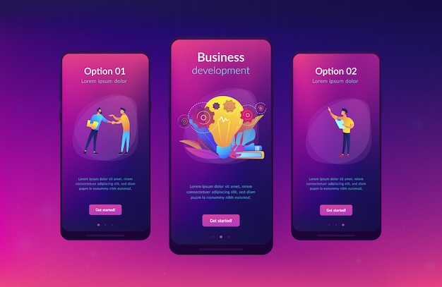 Premium Vector Business idea app interface template Premium Vector Business idea app interface template