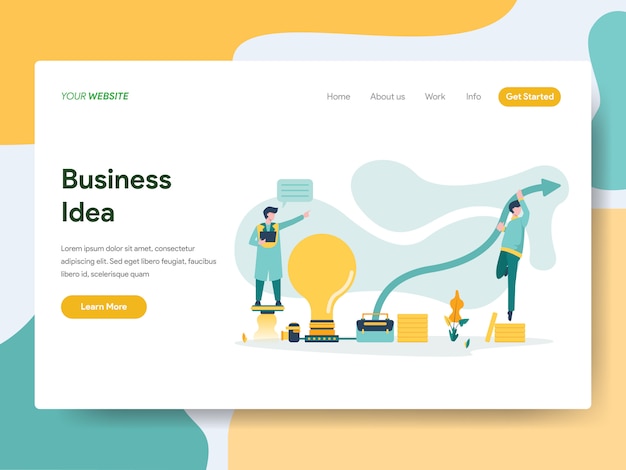 Premium Vector | Business idea for website page