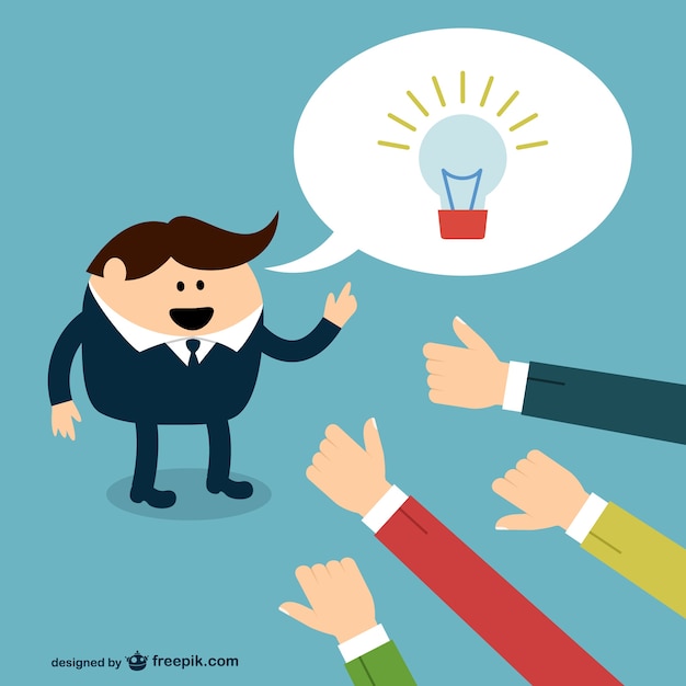 Business ideas cartoon | Free Vector