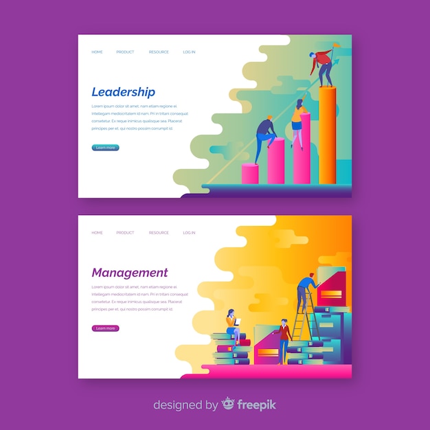 Download Free Vector | Business landing page