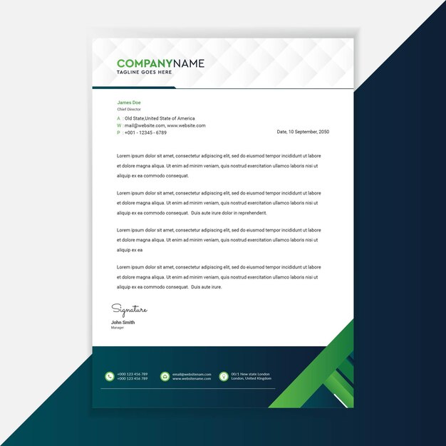 Premium Vector | Business letterhead template design corporate identity.