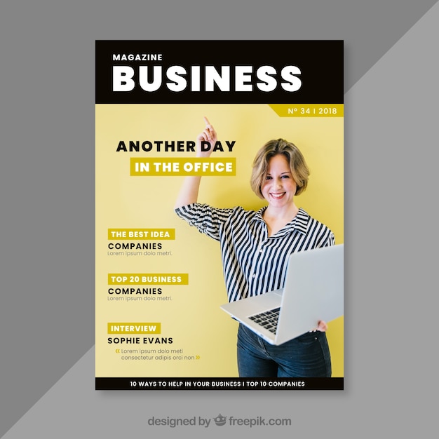 Business magazine cover template