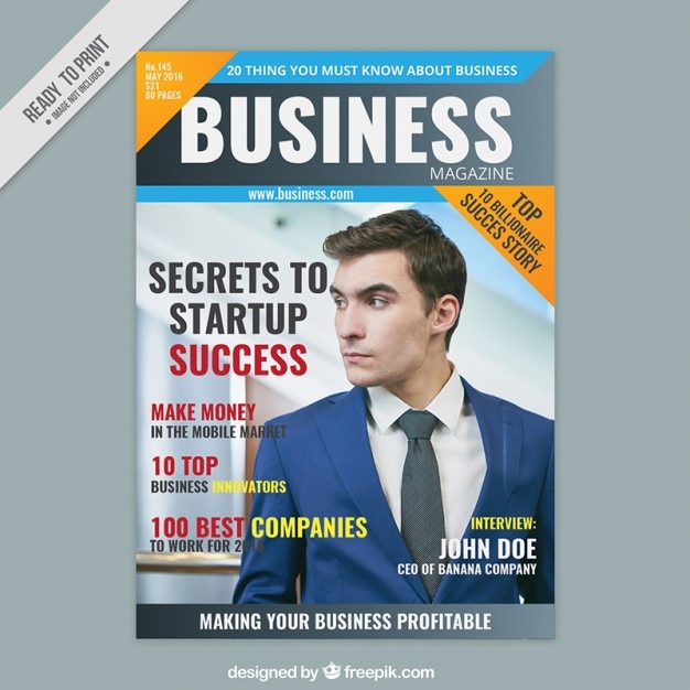 Premium Vector Business Magazine Cover With An Entrepreneur Magazine cover page serves several purposes. https www freepik com profile preagreement getstarted 852983