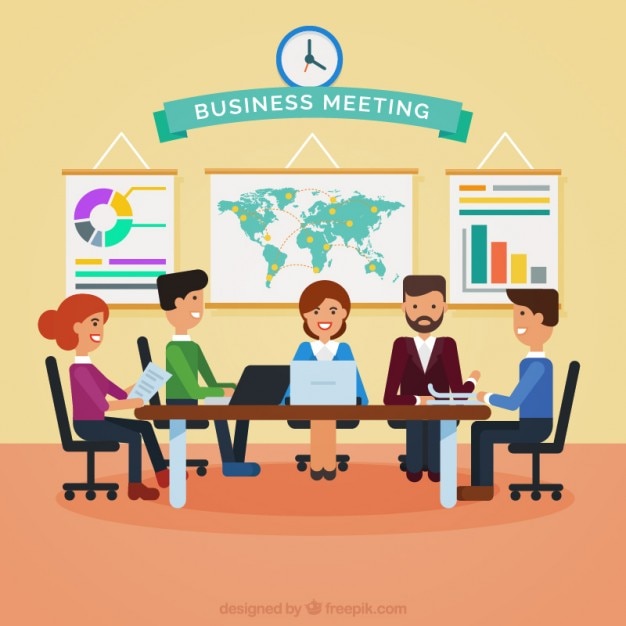 Business meeting illustration