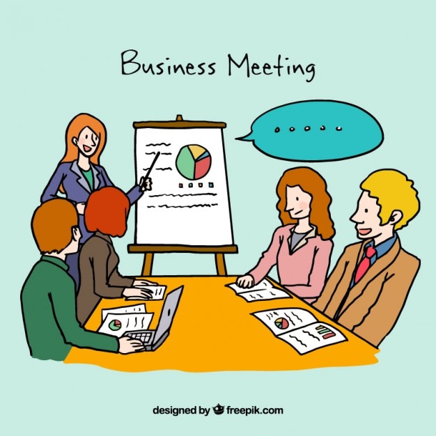 Business meeting illustration Vector | Premium Download