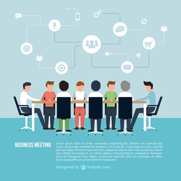 Business meeting infographic