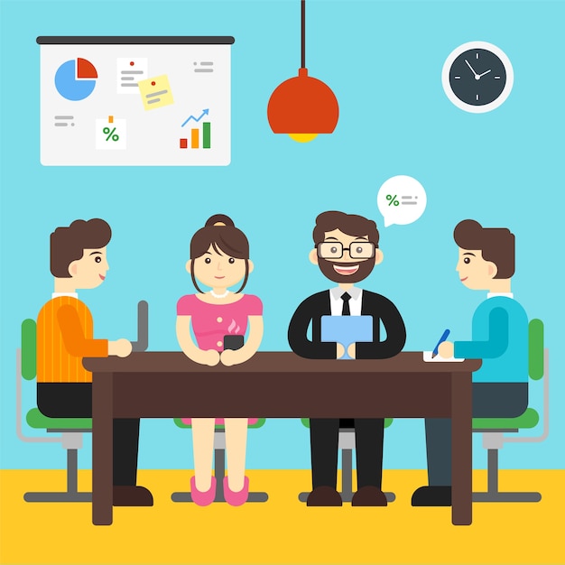 Premium Vector | Business meeting