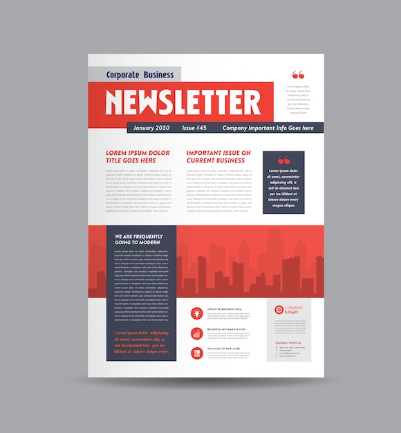 Premium Vector Business Newsletter Cover Design Journal Design Monthly Or Annual Report Design