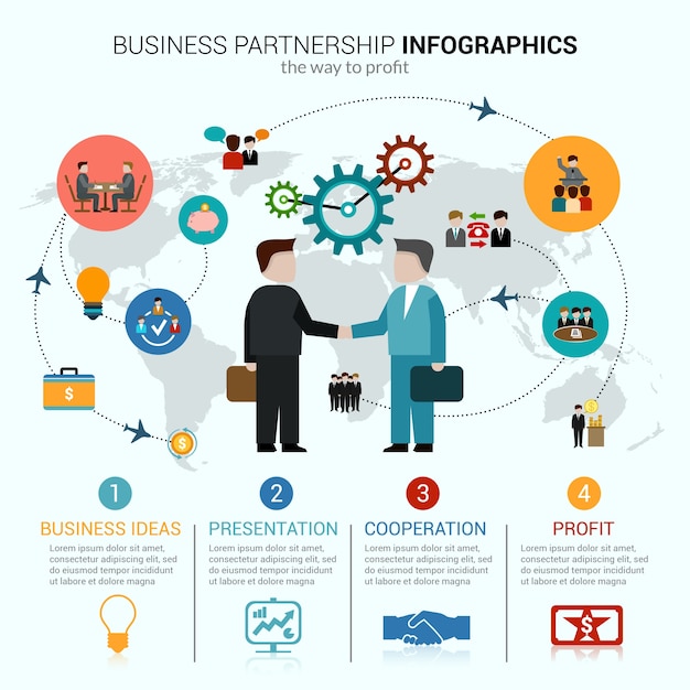 Business Partnership Infographics