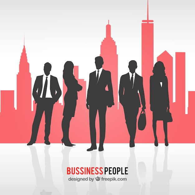 Business people in a city