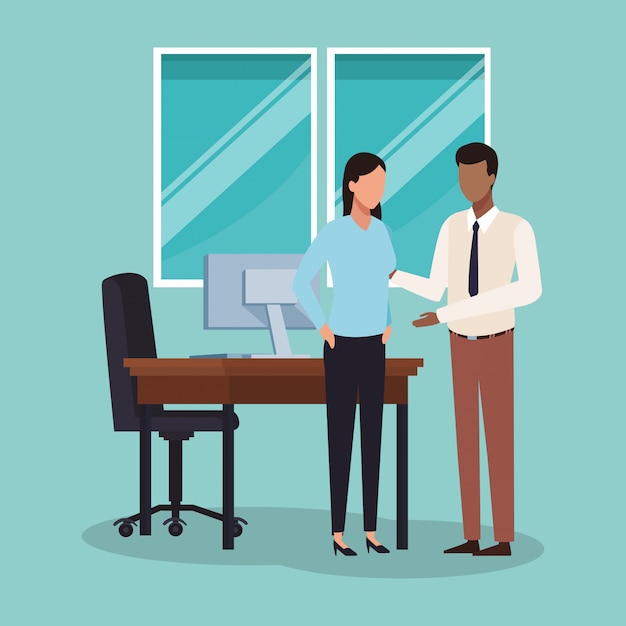 Premium Vector | Business people at office