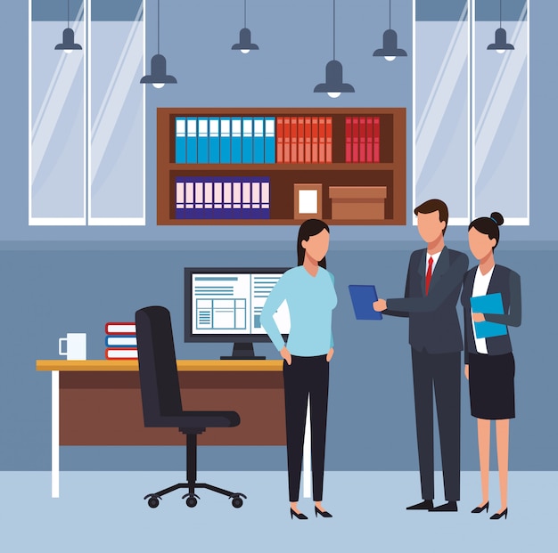 Premium Vector | Business people at office