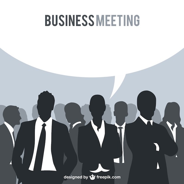 Business people silhouettes speech
bubble