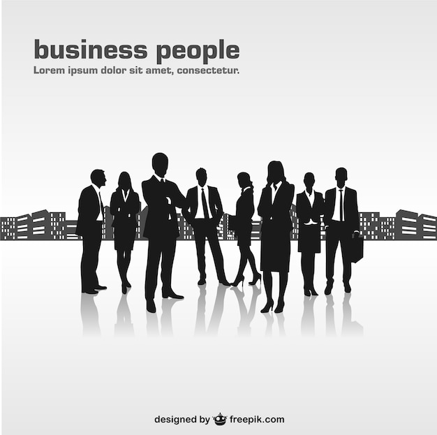 Business people silhouettes vector