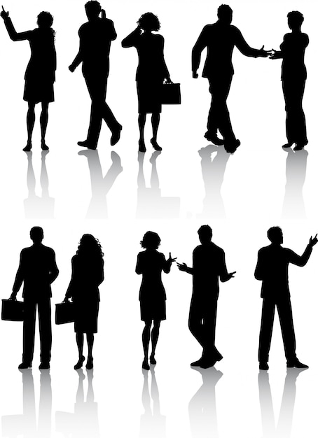 Download Business people silhouettes Vector | Free Download