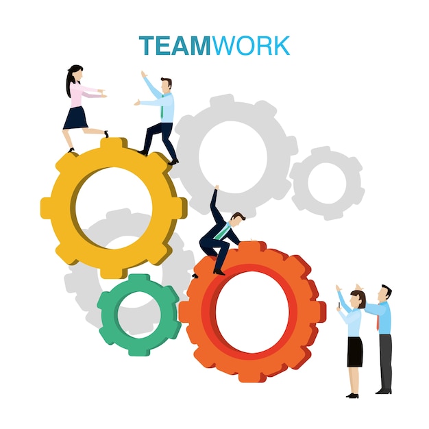 Premium Vector | Business people working together