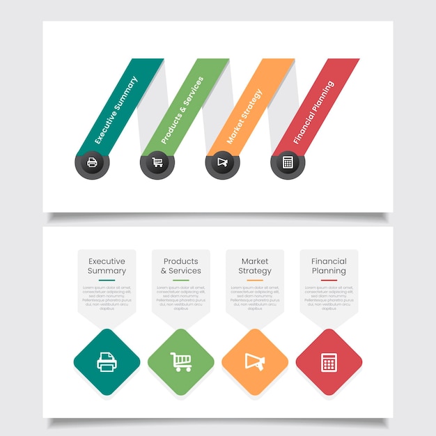 Free Vector | Business plan infographic template