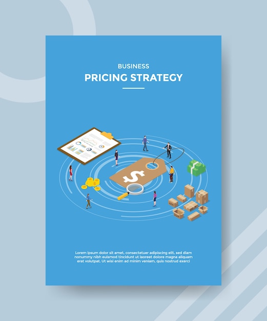 Premium Vector Business pricing strategy flyer template