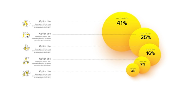 Premium Vector Business Process Chart Infographics With Steps Circles 2689