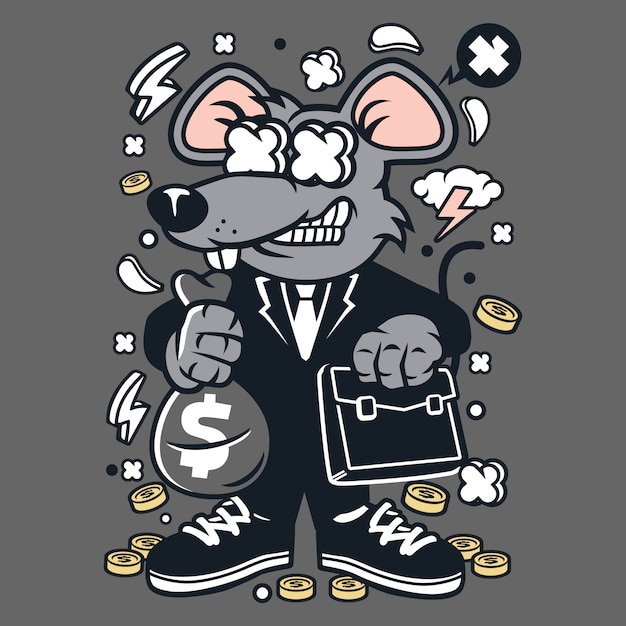 Premium Vector | Business rat