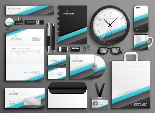 Download Free Vector Business Stationery Collateral Set For Your Brand