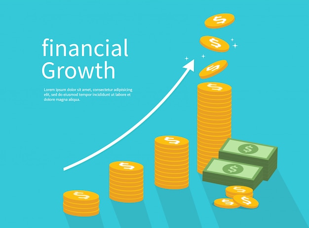 Premium Vector | Business success and financial growth. illustration.