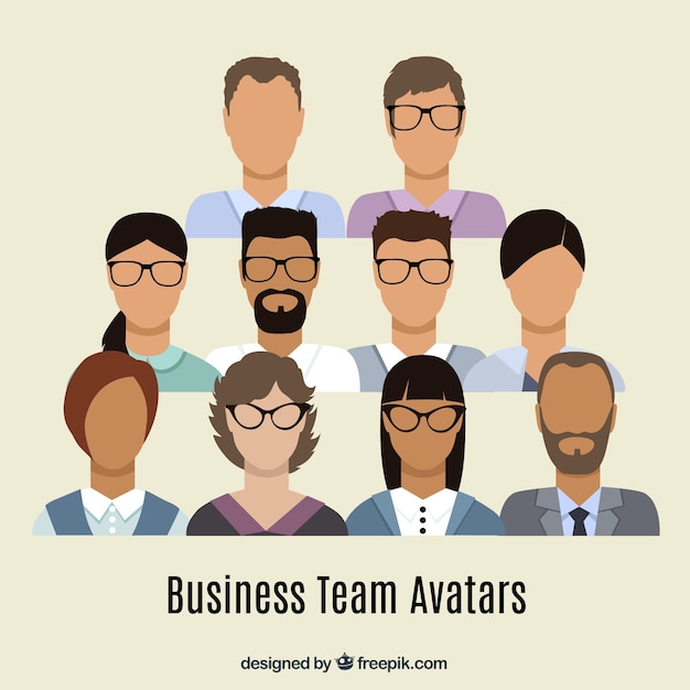 Business Team Avatars In Flat Design Stock Images Page Everypixel