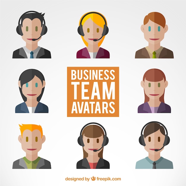 Free Vector | Business Team Avatars Set