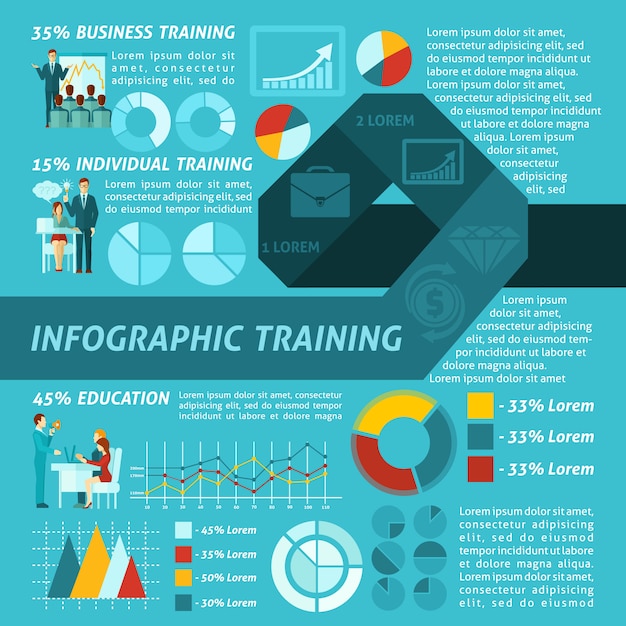 Business training infographics Free Vector