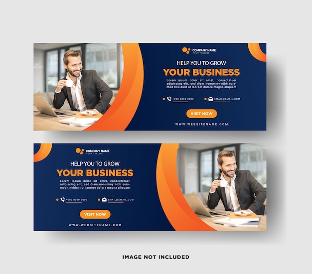 Premium Vector | Business web banner template