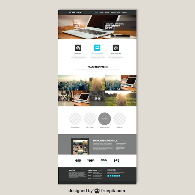 Premium Vector Business Website Template