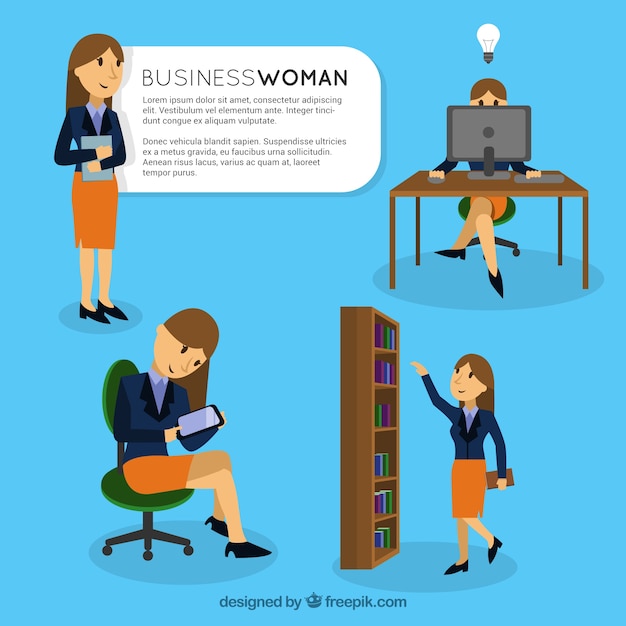 Business woman characters