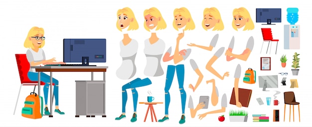 Business woman Premium Vector
