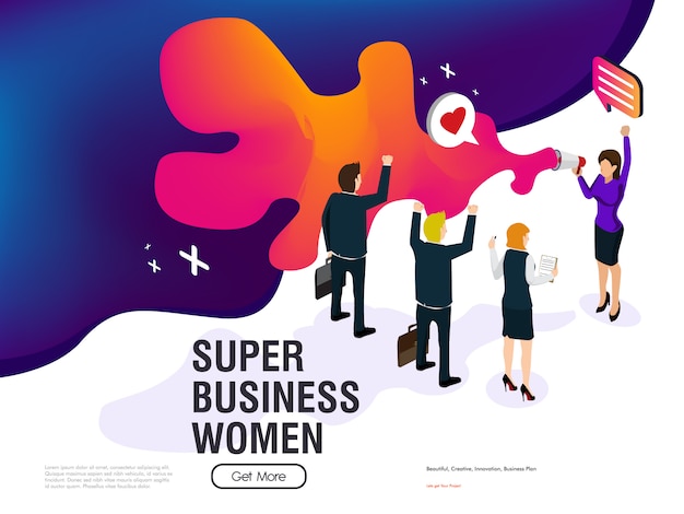 Premium Vector | Business Women Leadership