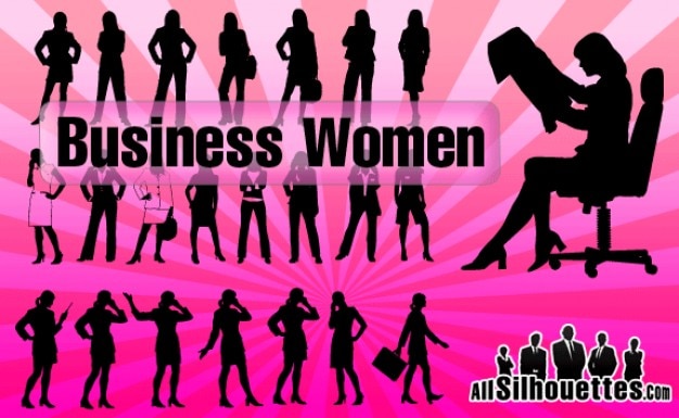 Business Women Silhouettes Set