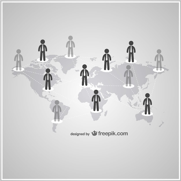 Business world connection people vector